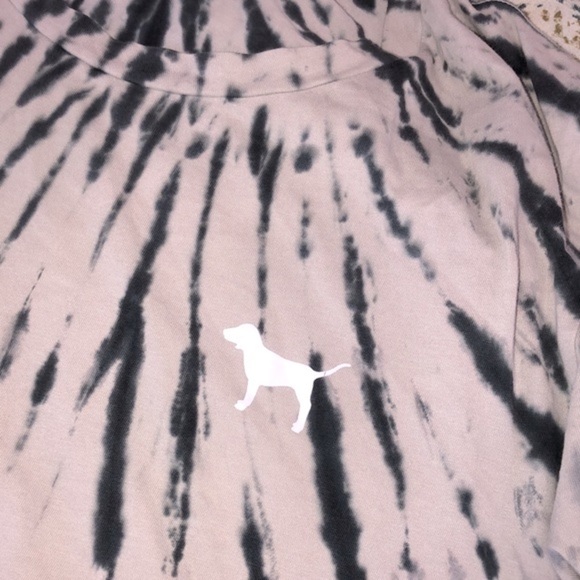 PINK grey swirl tie dye grey T-shirt size large - Picture 7 of 8